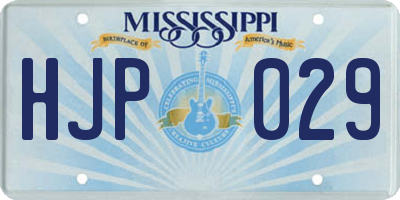 MS license plate HJP029