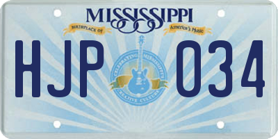 MS license plate HJP034
