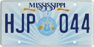 MS license plate HJP044