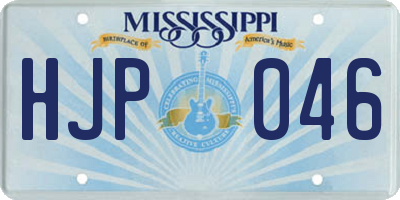 MS license plate HJP046
