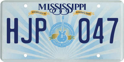 MS license plate HJP047