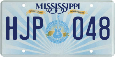 MS license plate HJP048