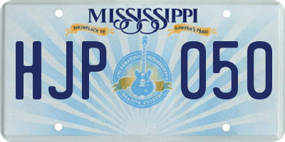 MS license plate HJP050