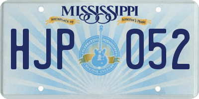 MS license plate HJP052