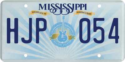 MS license plate HJP054