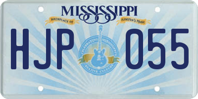 MS license plate HJP055