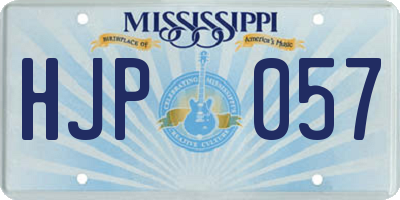 MS license plate HJP057