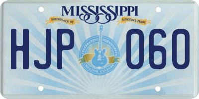 MS license plate HJP060