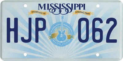 MS license plate HJP062