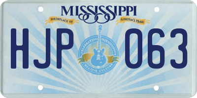 MS license plate HJP063