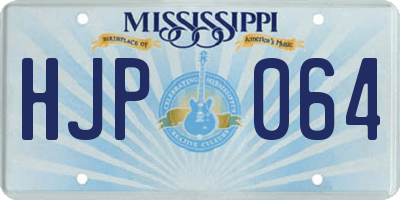 MS license plate HJP064