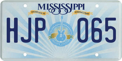 MS license plate HJP065