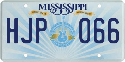 MS license plate HJP066