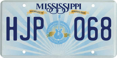 MS license plate HJP068