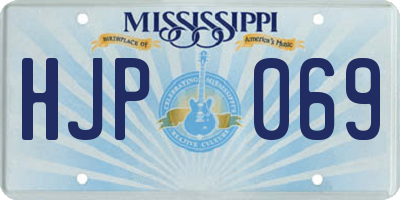 MS license plate HJP069