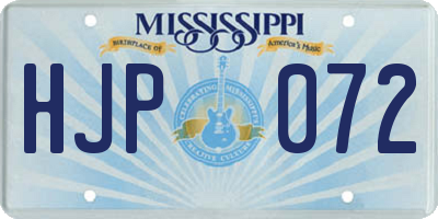 MS license plate HJP072
