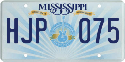 MS license plate HJP075