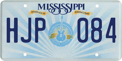 MS license plate HJP084
