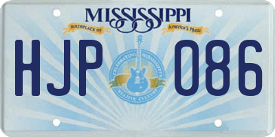 MS license plate HJP086