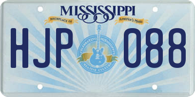 MS license plate HJP088