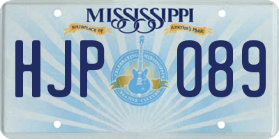 MS license plate HJP089