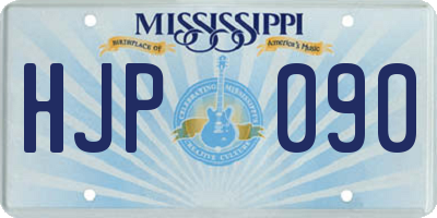 MS license plate HJP090