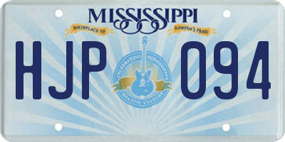 MS license plate HJP094