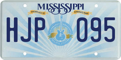 MS license plate HJP095