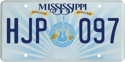MS license plate HJP097