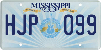 MS license plate HJP099