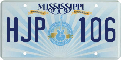 MS license plate HJP106