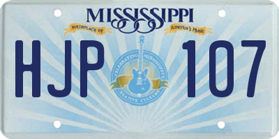 MS license plate HJP107