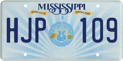 MS license plate HJP109