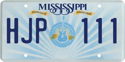 MS license plate HJP111
