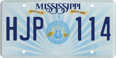 MS license plate HJP114