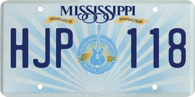 MS license plate HJP118