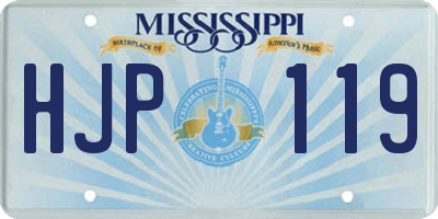 MS license plate HJP119