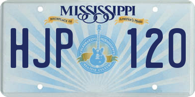 MS license plate HJP120