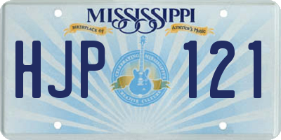 MS license plate HJP121