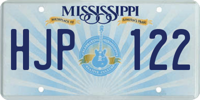 MS license plate HJP122