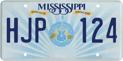 MS license plate HJP124