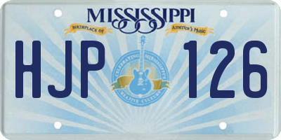 MS license plate HJP126