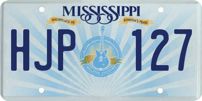 MS license plate HJP127
