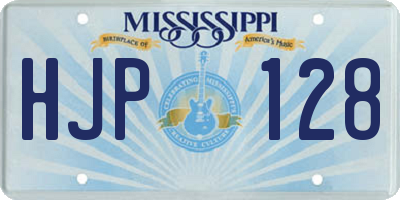 MS license plate HJP128