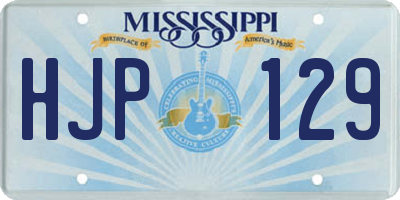 MS license plate HJP129