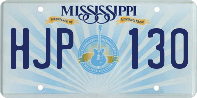 MS license plate HJP130