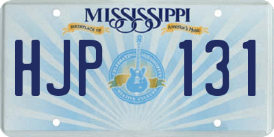 MS license plate HJP131