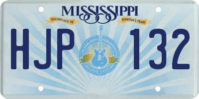 MS license plate HJP132