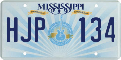 MS license plate HJP134