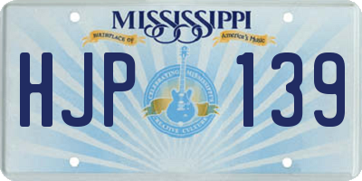 MS license plate HJP139